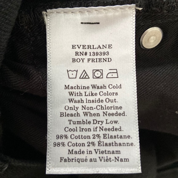 Everlane - The Modern Boyfriend Jean - Black - Size 25R - Picture 4 of 4